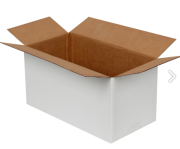 Beyaz Tek Oluklu Koli 29x15x15 cm