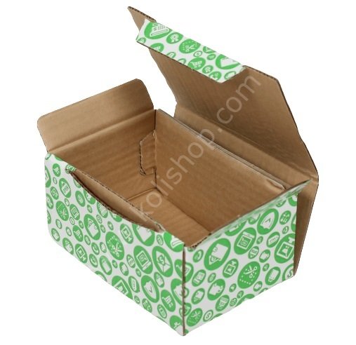 Alışveriş Desenli Kutu 15.5x11x7.5 cm - Yeşil
